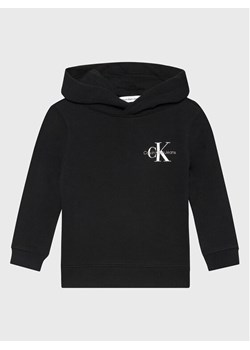 Calvin Klein Jeans Bluza Small Monogram IU0IU00266 Czarny Regular Fit ze sklepu MODIVO w kategorii Bluzy chłopięce - zdjęcie 181091576