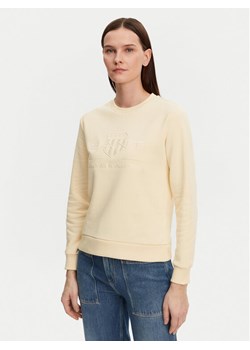 Gant Bluza Tonal Archive Shield 4200663 Beżowy Regular Fit ze sklepu MODIVO w kategorii Bluzy damskie - zdjęcie 181091635