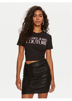 Versace Jeans Couture T-Shirt 76HAHG03 Czarny Regular Fit ze sklepu MODIVO w kategorii Bluzki damskie - zdjęcie 181092375