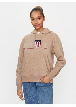 Gant Bluza Archive Shield 4204567 Brązowy Relaxed Fit ze sklepu MODIVO w kategorii Bluzy damskie - zdjęcie 181092588