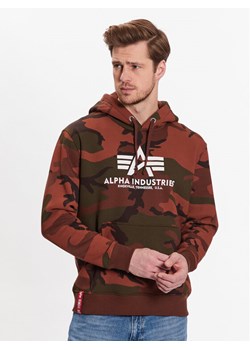 Alpha Industries Bluza Basic 178312C Brązowy Regular Fit ze sklepu MODIVO w kategorii Bluzy męskie - zdjęcie 181092646
