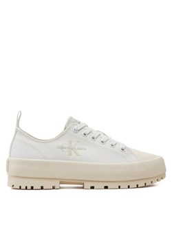 Calvin Klein Jeans Trampki Lugged Hybrid Laceup Ml Mtr YW0YW01505 Biały ze sklepu MODIVO w kategorii Trampki damskie - zdjęcie 181092715