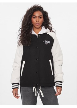 Tommy Jeans Kurtka bomber Cord Mix Letterman DW0DW16592 Czarny Regular Fit ze sklepu MODIVO w kategorii Kurtki damskie - zdjęcie 181092746