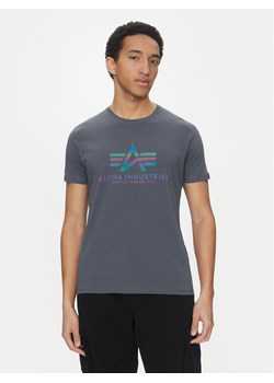 Alpha Industries T-Shirt Basic 100501 Szary Regular Fit ze sklepu MODIVO w kategorii T-shirty męskie - zdjęcie 181092826