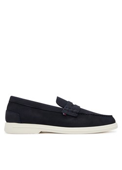 Tommy Hilfiger Mokasyny Nubuck P Loafer FM0FM05350 Granatowy ze sklepu MODIVO w kategorii Mokasyny męskie - zdjęcie 181092978