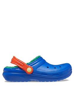 Crocs Klapki Classic Lined Clog Kids 207010 Niebieski ze sklepu MODIVO w kategorii Klapki dziecięce - zdjęcie 181093016