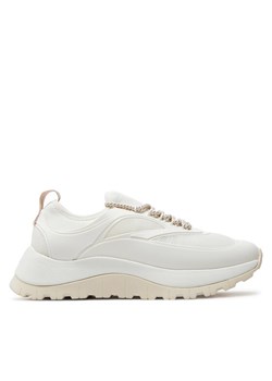 Calvin Klein Sneakersy Runner Lace Up Caging HW0HW01900 Biały ze sklepu MODIVO w kategorii Buty sportowe damskie - zdjęcie 181093045