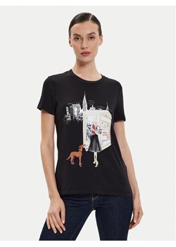 DKNY T-Shirt P4EHTWNA Czarny Regular Fit ze sklepu MODIVO w kategorii Bluzki damskie - zdjęcie 181093237