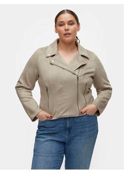 Vero Moda Curve Kurtka z imitacji skóry Jose 10308583 Szary Slim Fit ze sklepu MODIVO w kategorii Kurtki damskie - zdjęcie 181093248