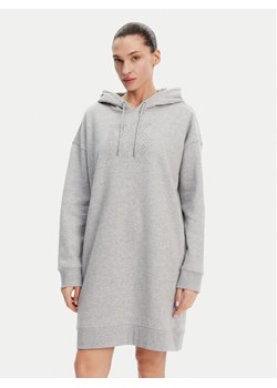 DKNY Sukienka dzianinowa DP5D4884 Szary Relaxed Fit ze sklepu MODIVO w kategorii Sukienki - zdjęcie 181093406