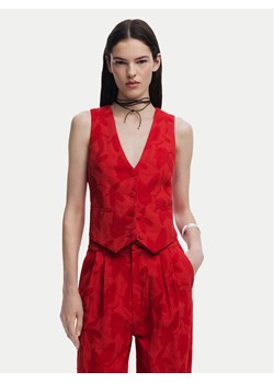 Desigual Kamizelka garniturowa Portland 25SWEW24 Czerwony Regular Fit ze sklepu MODIVO w kategorii Kamizelki damskie - zdjęcie 181093429