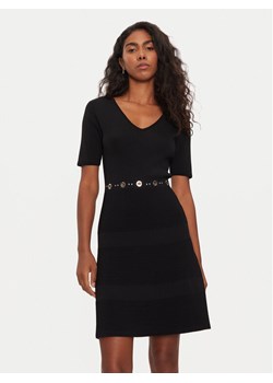 Morgan Sukienka dzianinowa 242-RMEY Czarny Slim Fit ze sklepu MODIVO w kategorii Sukienki - zdjęcie 181093506