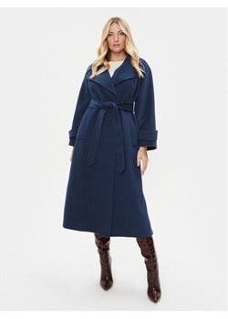 Luisa Spagnoli Płaszcz wełniany Sballo 540243 Granatowy Regular Fit ze sklepu MODIVO w kategorii Płaszcze damskie - zdjęcie 181093688