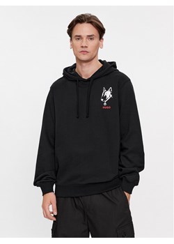 Hugo Bluza Dammico 50509184 Czarny Relaxed Fit ze sklepu MODIVO w kategorii Bluzy męskie - zdjęcie 181093885