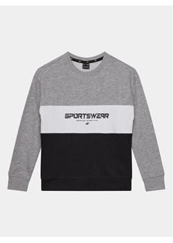 4F Bluza 4FJAW23TSWSM630 Szary Regular Fit ze sklepu MODIVO w kategorii Bluzy chłopięce - zdjęcie 181094108