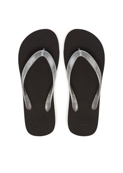 Calvin Klein Jeans Japonki Beach Sandal Monologo Tpu YW0YW01719 Srebrny ze sklepu MODIVO w kategorii Klapki damskie - zdjęcie 181094186