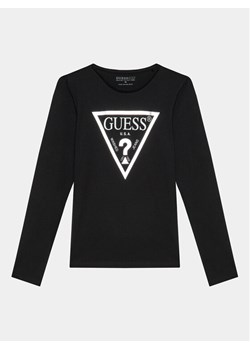 Guess Bluzka J84I36 K8HM0 Czarny Regular Fit ze sklepu MODIVO w kategorii Bluzki dziewczęce - zdjęcie 181094415