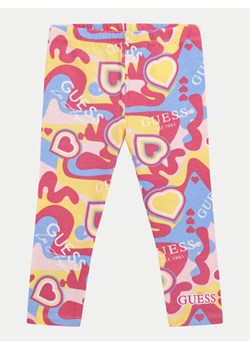 Guess Legginsy K4YB01 J1313 Kolorowy Regular Fit ze sklepu MODIVO w kategorii Spodnie dziewczęce - zdjęcie 181094505