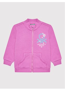 United Colors Of Benetton Bluza 3J70G500V Różowy Regular Fit ze sklepu MODIVO w kategorii Bluzy dziewczęce - zdjęcie 181094608