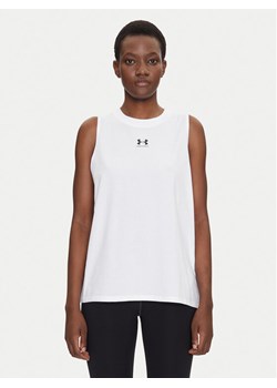 Under Armour Koszulka techniczna Rival Muscle 1383659 Biały Regular Fit ze sklepu MODIVO w kategorii Bluzki damskie - zdjęcie 181094616