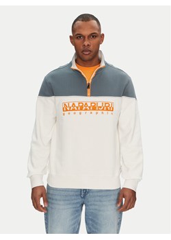 Napapijri Bluza B-Saturnia NP0A4ICHN1A1 Biały Regular Fit ze sklepu MODIVO w kategorii Bluzy męskie - zdjęcie 181094639