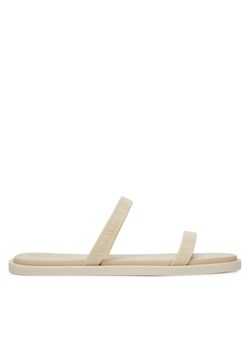 Calvin Klein Klapki Double Bar Slide - Jelly HW0HW02417 Écru ze sklepu MODIVO w kategorii Klapki damskie - zdjęcie 181094696