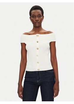 Morgan Sweter 251-MDONA M Biały Slim Fit ze sklepu MODIVO w kategorii Swetry damskie - zdjęcie 181094726