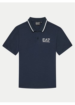 EA7 Emporio Armani Polo 8NBF51 BJ02Z 1562 Granatowy Regular Fit ze sklepu MODIVO w kategorii T-shirty chłopięce - zdjęcie 181094745