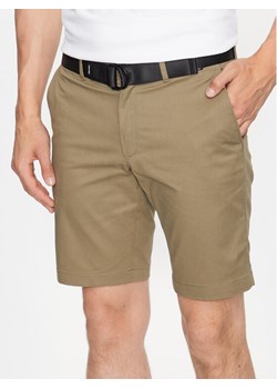 Calvin Klein Szorty materiałowe Modern Twill K10K111788 Zielony Slim Fit ze sklepu MODIVO w kategorii Spodenki męskie - zdjęcie 181094795