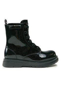 Tommy Hilfiger Kozaki T4A5-33032-1237 M Czarny ze sklepu MODIVO w kategorii Buty zimowe dziecięce - zdjęcie 181094797