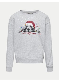 Kids ONLY Bluza Yda Xmas 15280285 Szary Regular Fit ze sklepu MODIVO w kategorii Bluzy chłopięce - zdjęcie 181094897