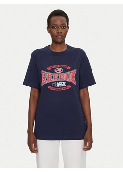 Reebok T-Shirt 100220202 Granatowy Relaxed Fit ze sklepu MODIVO w kategorii T-shirty męskie - zdjęcie 181094967
