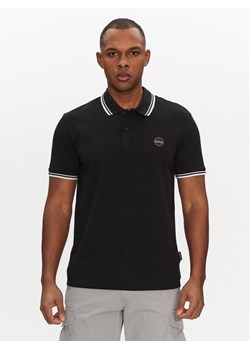 Napapijri Polo E-Macas NP0A4ID59411 Czarny Regular Fit ze sklepu MODIVO w kategorii T-shirty męskie - zdjęcie 181095237
