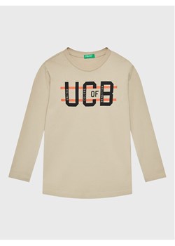 United Colors Of Benetton Bluzka 3I1XC105U Beżowy Regular Fit ze sklepu MODIVO w kategorii T-shirty chłopięce - zdjęcie 181095416
