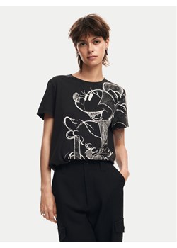 Desigual T-Shirt Mickey Drawing 24WWTKA1 Czarny Regular Fit ze sklepu MODIVO w kategorii Bluzki damskie - zdjęcie 181095598