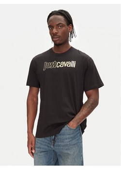 Just Cavalli T-Shirt 78OAHT16 Czarny Regular Fit ze sklepu MODIVO w kategorii T-shirty męskie - zdjęcie 181095646