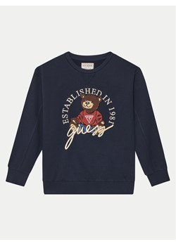 Guess Bluza H5RJ01 KAD74 Granatowy Regular Fit ze sklepu MODIVO w kategorii Bluzy chłopięce - zdjęcie 181095678
