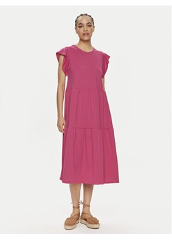 Vila Sukienka codzienna Summer 14087542 Różowy Loose Fit ze sklepu MODIVO w kategorii Sukienki - zdjęcie 181095747