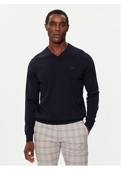 Lacoste Sweter AH1990 Granatowy Regular Fit ze sklepu MODIVO w kategorii Swetry męskie - zdjęcie 181095936