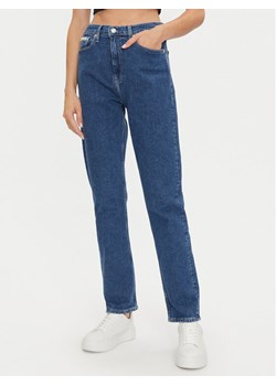 Calvin Klein Jeans Jeansy Authentic J20J224006 Granatowy Straight Fit ze sklepu MODIVO w kategorii Jeansy damskie - zdjęcie 181096376