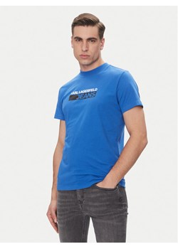 KARL LAGERFELD T-Shirt A2M17074 Niebieski Regular Fit ze sklepu MODIVO w kategorii T-shirty męskie - zdjęcie 181096457