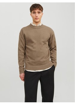 Jack&Jones Sweter 12236774 Brązowy Regular Fit ze sklepu MODIVO w kategorii Swetry męskie - zdjęcie 181096509