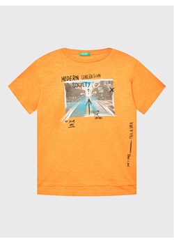 United Colors Of Benetton T-Shirt 3BR4C10AD Pomarańczowy Regular Fit ze sklepu MODIVO w kategorii T-shirty chłopięce - zdjęcie 181096846