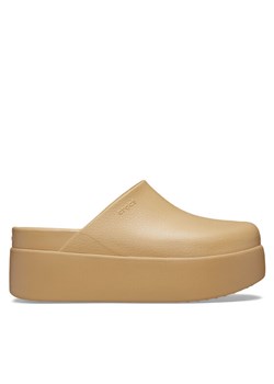 Crocs Klapki Dylan Platform Clog 209870 Brązowy ze sklepu MODIVO w kategorii Klapki damskie - zdjęcie 181096926