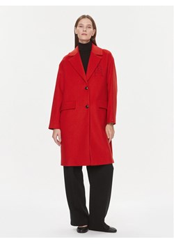 Tommy Hilfiger Płaszcz wełniany WW0WW39756 Pomarańczowy Regular Fit ze sklepu MODIVO w kategorii Płaszcze damskie - zdjęcie 181096998