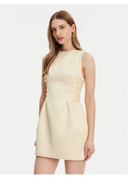 Elisabetta Franchi Sukienka koktajlowa AB-772-51E2-DC7 Żółty Slim Fit - id: 0000305004093 - marki Elisabetta Franchi - 181097149 Elisabetta Franchi Sukienka koktajlowa AB-772-51E2-DC7 Żółty Slim Fit ze sklepu MODIVO w kategorii Sukienki - zdjęcie 181097149