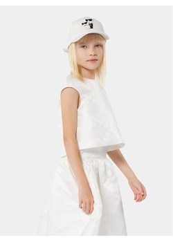 Karl Lagerfeld Kids Bluzka Z30117 D Écru Regular Fit ze sklepu MODIVO w kategorii Bluzki dziewczęce - zdjęcie 181097298