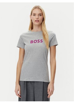 BOSS T-Shirt C_Elogo_5 50501139 Szary Regular Fit ze sklepu MODIVO w kategorii Bluzki damskie - zdjęcie 181097496