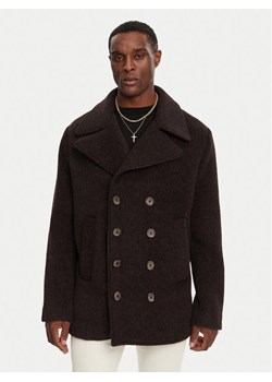 Dolce&Gabbana Płaszcz wełniany G038XT HUMR6 S8231 Brązowy Regular Fit ze sklepu MODIVO w kategorii Płaszcze męskie - zdjęcie 181097899