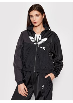 adidas Bluza adicolor Split Trefoil Track HC7056 Czarny Relaxed Fit ze sklepu MODIVO w kategorii Bluzy damskie - zdjęcie 181097967